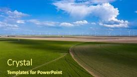 Presentation with wheat growing - Beautiful PPT layouts featuring drone-image-overlooking-a-newly backdrop and a tawny brown colored foreground
