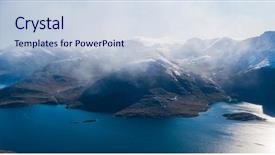  Presentation with luxury mountain nature - PPT layouts enhanced with drone image showing amazing greenland background and a lemonade colored foreground