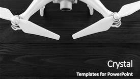  Presentation with drone - Beautiful PPT layouts featuring drone isolated on a black backdrop and a black colored foreground