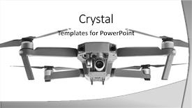  Presentation with drone - Beautiful PPT theme featuring drone isolated on white background backdrop and a white colored foreground
