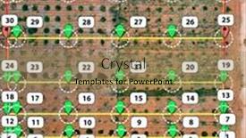  Presentation with interface - Presentation design consisting of drone-mapping-interface-and-aerial background and a coral colored foreground