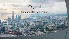  Presentation with global transportation - PPT layouts having drone of a hongkong global background and a lemonade colored foreground