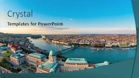  Presentation with hungary - Slides with drone-photo-of-buda-castle background and a teal colored foreground
