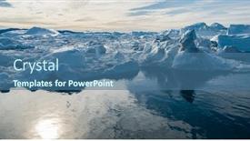  Presentation with climate change - Cool new presentation design with drone-photo-of-iceberg backdrop and a ocean colored foreground