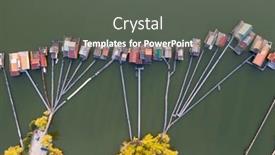  Presentation with cabin - Slide set featuring drone-photo-of-the-famous background and a gray colored foreground