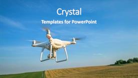  Presentation with corn field circles - PPT layouts with drone quad copter on yellow background and a  colored foreground
