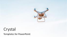  Presentation with corn field - Beautiful slides featuring drone quad copter on yellow backdrop and a white colored foreground