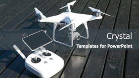  Presentation with camera drone - Slide set consisting of drone-quad-copter-with-high background and a dark gray colored foreground