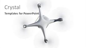  Presentation with quadcopter - Beautiful presentation featuring drone-quadcopter-from-above-isolated backdrop and a white colored foreground
