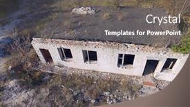  Presentation with drone military - Amazing slides having drone-quadrocopter-explores-an-abandoned backdrop and a gray colored foreground