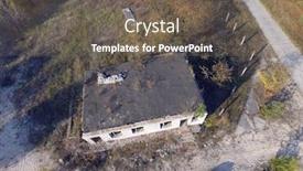  Presentation with drone military - Beautiful PPT theme featuring drone-quadrocopter-explores-an-abandoned backdrop and a gray colored foreground