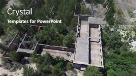  Presentation with abandoned - Slide set with drone-quadrocopter-explores-an-abandoned background and a dark gray colored foreground