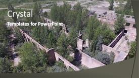  Presentation with abandoned - Colorful PPT theme enhanced with drone-quadrocopter-explores-an-abandoned backdrop and a dark gray colored foreground