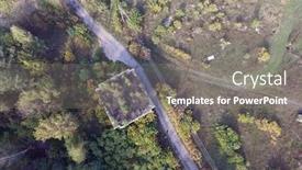  Presentation with abandoned - Theme with drone-quadrocopter-explores-an-abandoned background and a gray colored foreground