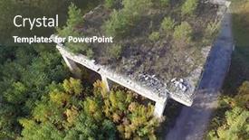  Presentation with abandoned - Cool new presentation theme with drone-quadrocopter-explores-an-abandoned backdrop and a dark gray colored foreground