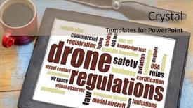  Presentation with regulations - Colorful slide set enhanced with drone regulations usa related word backdrop and a coral colored foreground
