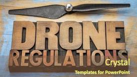  Presentation with drone - Theme having drone regulations word abstract background and a tawny brown colored foreground