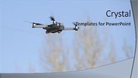  Presentation with unmanned - Amazing slide set having drone on sky background radio backdrop and a light blue colored foreground