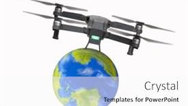  Presentation with earth planet globe - PPT theme having drone-vehicle-transport-planet-earth background and a pink colored foreground