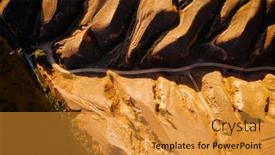  Presentation with grand canyon - Slide deck having drone-view-of-an-incised background and a gold colored foreground