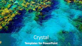  Presentation with resort - PPT theme consisting of drone-view-of-blue-rippling background and a teal colored foreground