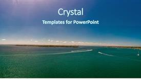  Presentation with drone - PPT theme featuring drone view of bongaree jetty background and a ocean colored foreground