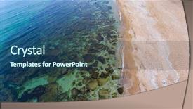  Presentation with bulgarian - Amazing slide deck having drone view of bulgarian coastline backdrop and a ocean colored foreground