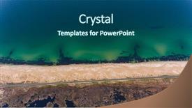  Presentation with bulgarian - Slide set consisting of drone view of bulgarian coastline background and a ocean colored foreground