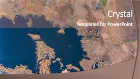  Presentation with bulgarian - Theme with drone view of bulgarian coastline background and a coral colored foreground