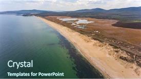  Presentation with bulgarian - Amazing PPT layouts having drone view of bulgarian coastline backdrop and a  colored foreground