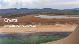  Presentation with bulgarian - Beautiful theme featuring drone view of bulgarian coastline backdrop and a  colored foreground