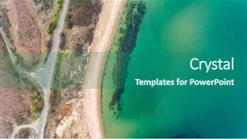  Presentation with bulgarian - Colorful slide set enhanced with drone view of bulgarian coastline backdrop and a ocean colored foreground