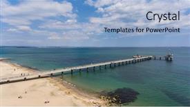  Presentation with bulgarian - Beautiful PPT theme featuring drone view of bulgarian coastline backdrop and a light blue colored foreground