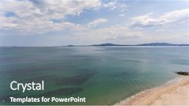  Presentation with bulgarian - Slide set with drone view of bulgarian coastline background and a gray colored foreground