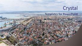  Presentation with bulgarian - Audience pleasing slide set consisting of drone view of bulgarian coastline backdrop and a sky blue colored foreground