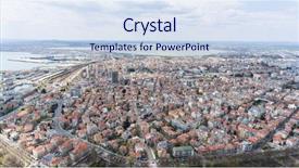  Presentation with bulgarian - Slide set enhanced with drone view of bulgarian coastline background and a sky blue colored foreground