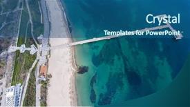  Presentation with bulgarian - Beautiful PPT layouts featuring drone view of bulgarian coastline backdrop and a ocean colored foreground