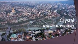  Presentation with drone - Presentation featuring drone-view-of-old-city background and a  colored foreground