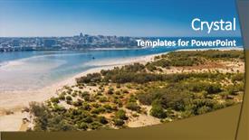  Presentation with queensland - Amazing slide deck having drone view of pumicestone passage backdrop and a teal colored foreground