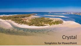  Presentation with queensland - Colorful PPT theme enhanced with drone view of pumicestone passage backdrop and a coral colored foreground