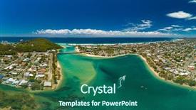  Presentation with queensland - Presentation design featuring drone view of tallebudgera creek background and a ocean colored foreground
