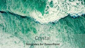  Presentation with ocean waves - Slide deck featuring drone-view-over-ocean-waves background and a mint green colored foreground