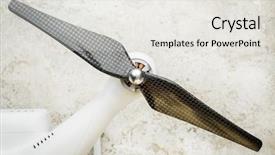  Presentation with quadcopter - Cool new slides with drone with a carbon fiber backdrop and a white colored foreground