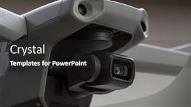  Presentation with drones - Amazing slide set having drones-gimbal-and-camera backdrop and a dark gray colored foreground