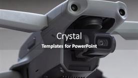  Presentation with drones - Slide deck having drones-gimbal-and-camera background and a dark gray colored foreground