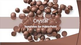  Presentation with octopus on isolated white - Slide set with drop - tasty chocolate morsels isolated background and a violet colored foreground