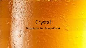  Presentation with beer foam - Audience pleasing PPT layouts consisting of drop and foam of beer as background backdrop and a gold colored foreground