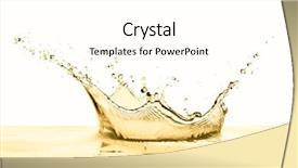  Presentation with drop - Amazing slide set having drop champagne splash - white wine splashing on white backdrop and a  colored foreground