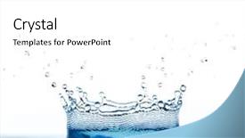  Presentation with blue water splash isolated - Colorful presentation theme enhanced with fill blank - beautiful splash of blue freshnes backdrop and a white colored foreground