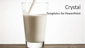  Presentation with abstract natural fresh green - Beautiful PPT theme featuring fill blank - fresh natural milk is poured backdrop and a white colored foreground